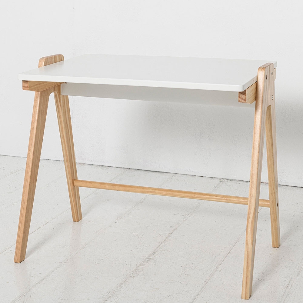 White sawhorse desk deals