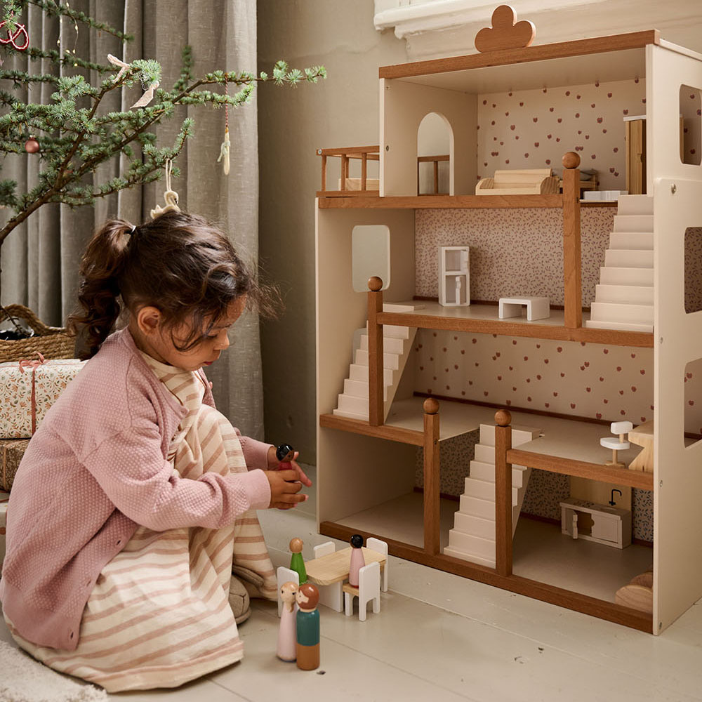 Wooden dolls' house «FLEUR» furniture set ✔️ Petite Amélie