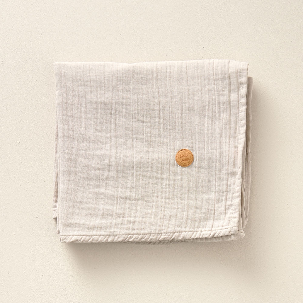 Muslin cloth XL |  cotton (GOTS) 120x120cm | Soft grey