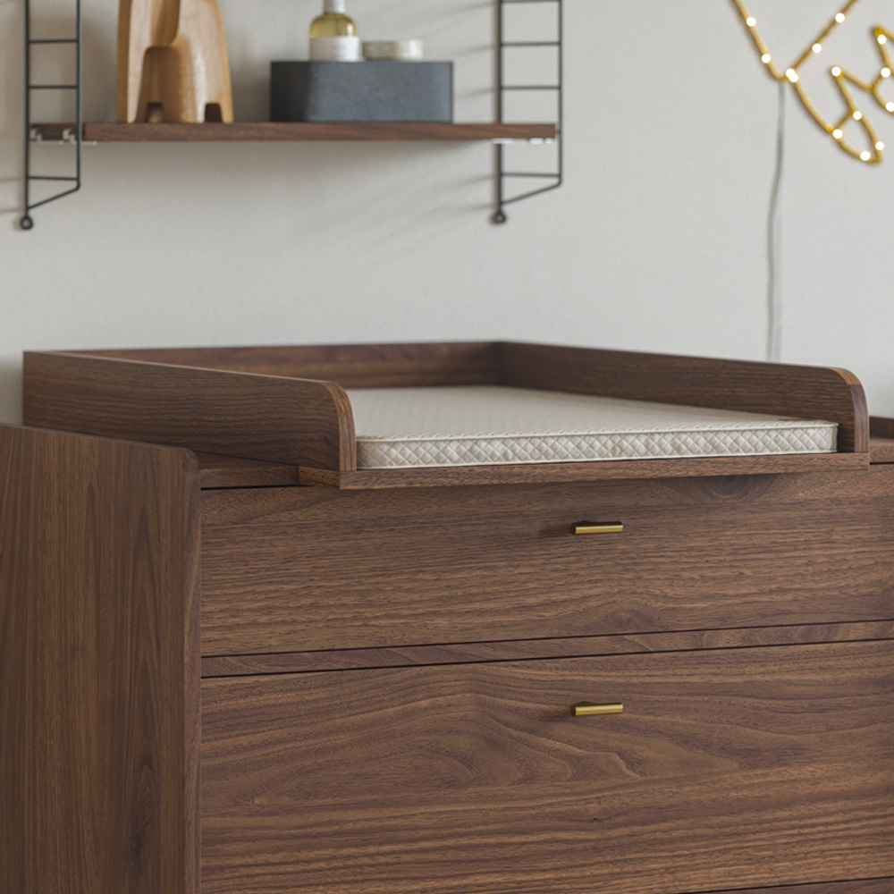 CHANGING TABLE TOPPER FOR DRESSER «ROSEAU» | WALNUT