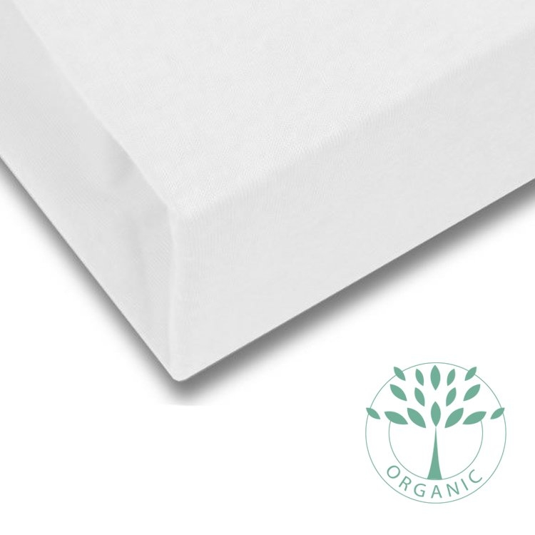Organic Cotton Fitted Bed Sheet | 90 x 200 cm | White