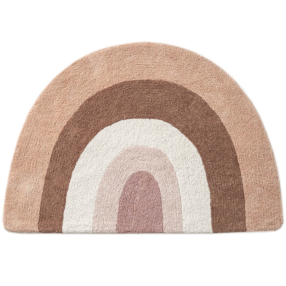 Washable Rainbow Rug | Rose Pink with Peach tones