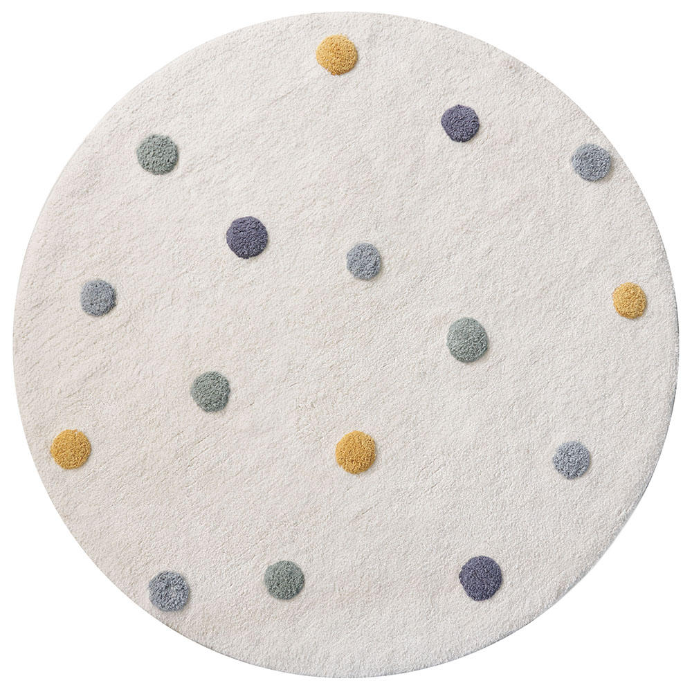 Kids room rug Off white with dots Petite Amelie