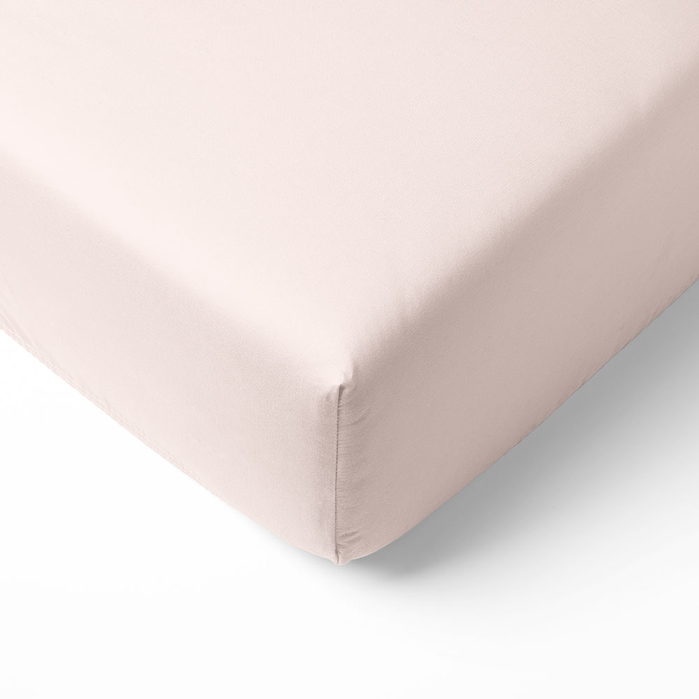 Organic Cotton Jersey Fitted Sheet 90 x 200 cm | Light pink