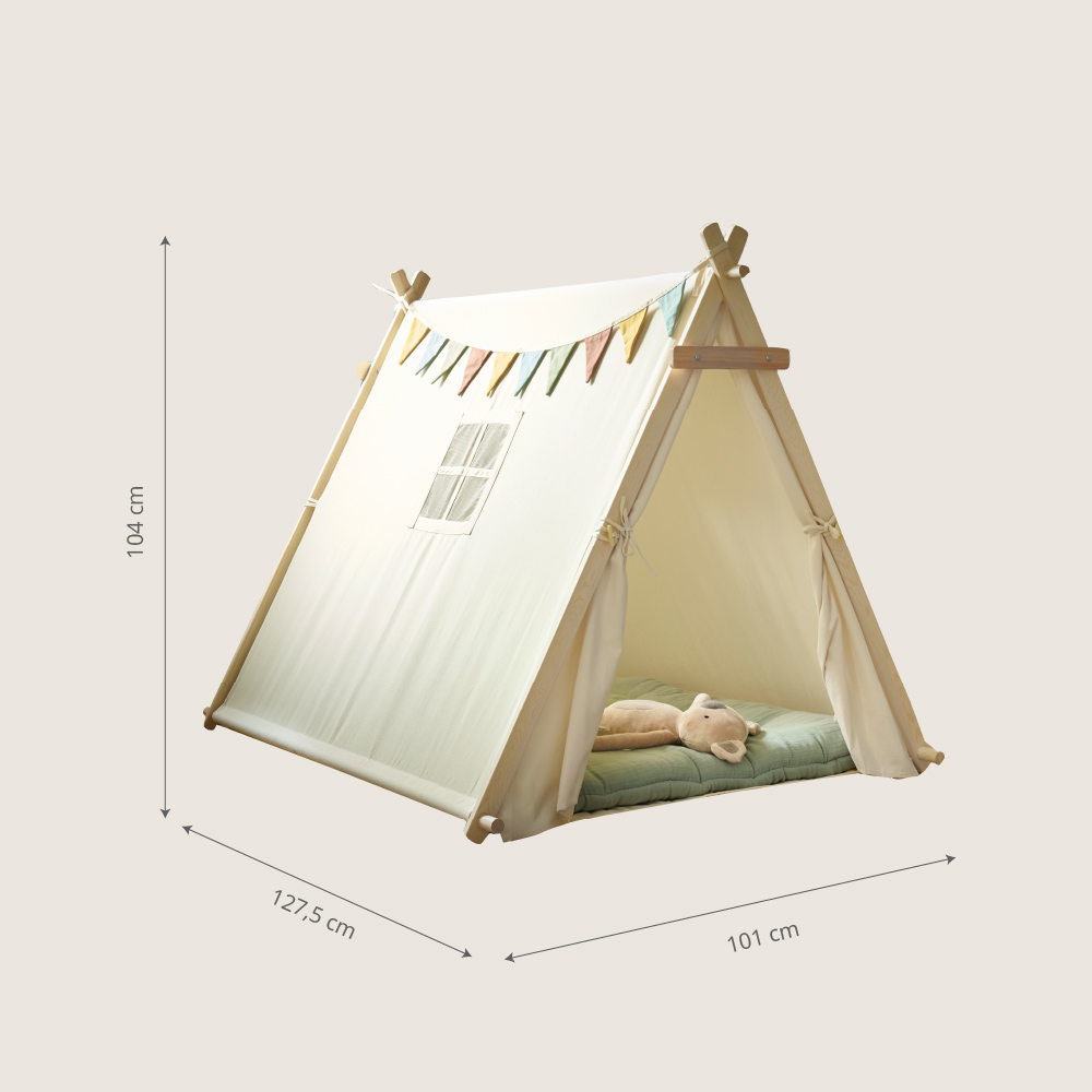 Teepee Play Tent Off-white «Fête»✔️ Petite Amélie