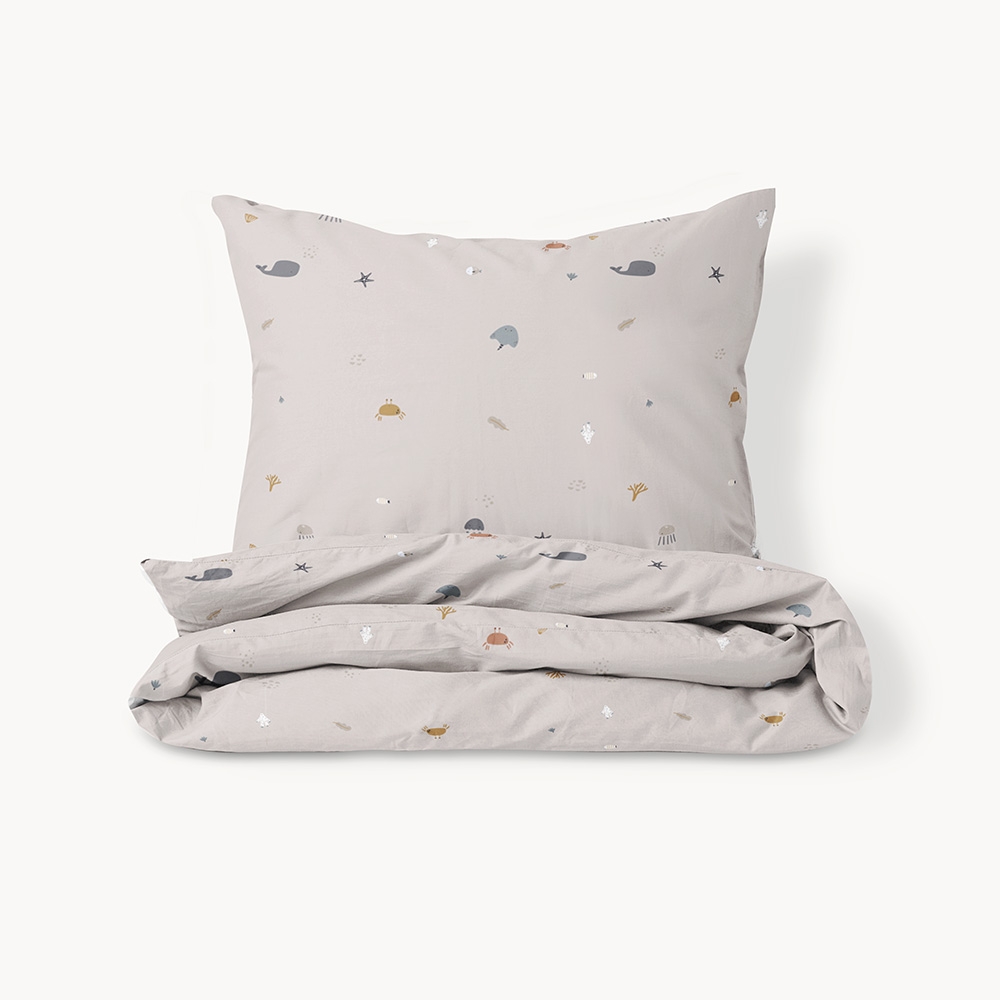 DUVET COVER SET 120x150 «SEA LIFE» | BEIGE SAND