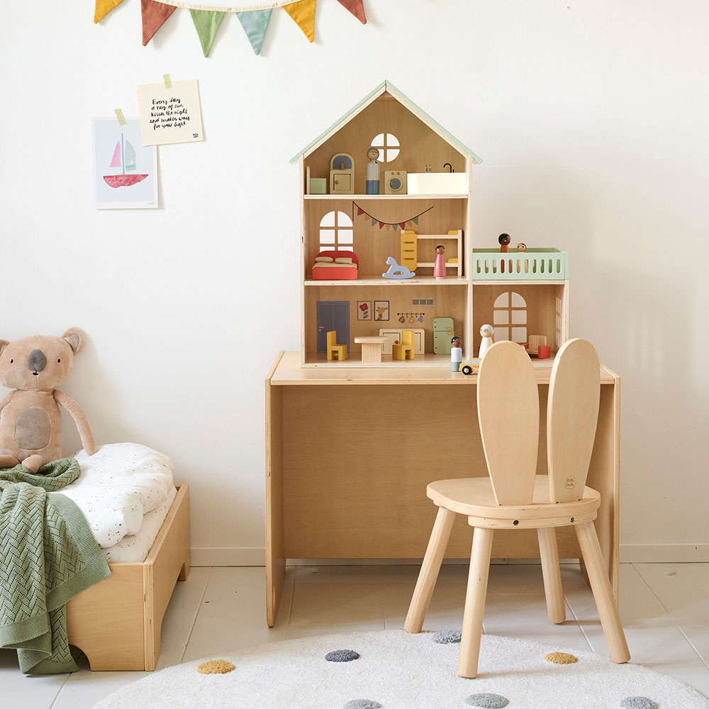 Wooden doll house with furniture ✔️ Petite Amélie