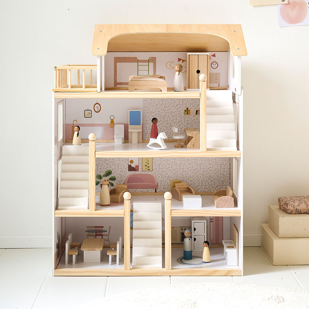 Large wooden dolls house «BLANCHE» ✔️ Petite Amélie