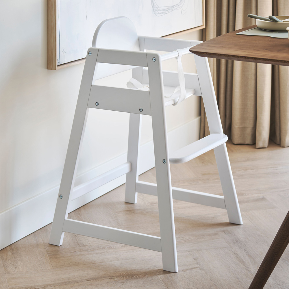 White and wood high chair deals