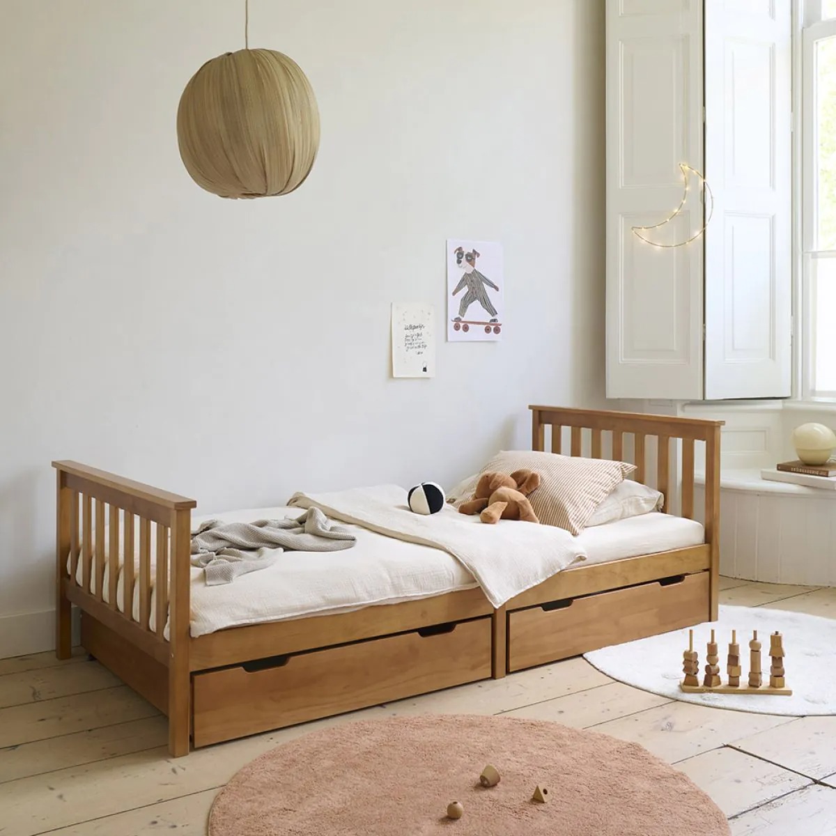 White house bed for the kids room from Petite Amélie